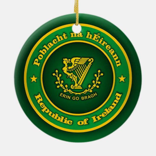 Irish Medallion Apparel Keramik Ornament (Hinten)