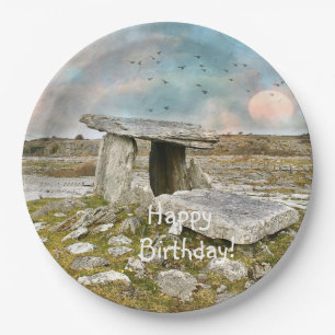 Irish Megalithic Ruin Birthday Pappteller