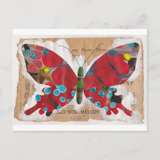Irish Melody Butterfly Postkarte (Vorderseite)