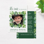 Irish Memorial Kleeblatt Foto Beerdigungskarte (Schreibtisch)