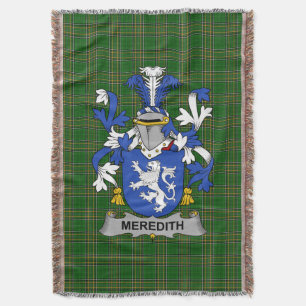 Irish Meredith Coat of Arms Familienwappen Irland Decke