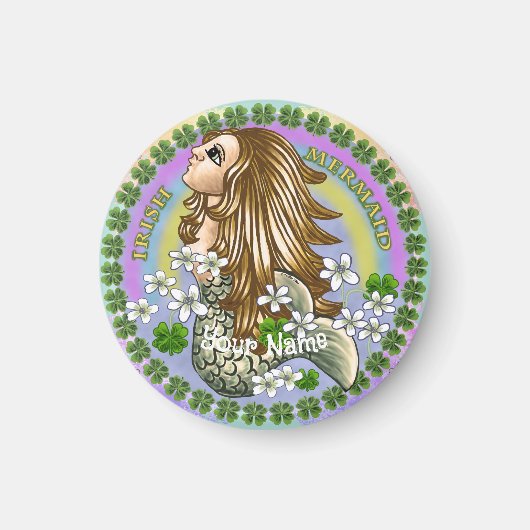 Irish Mermaid-Magnet Magnet (Vorne)