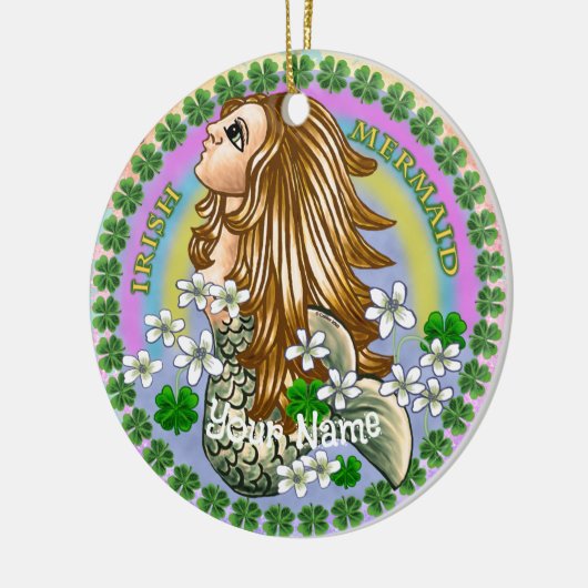 Irish Mermaid Ornament (Links)
