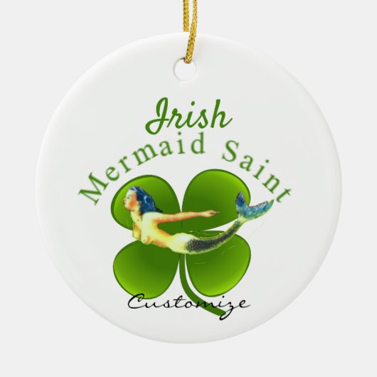 Irish Mermaid Saint Thunder_Cove Keramik Ornament (Vorne)