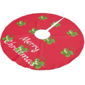 Irish Mermaid Saint Thunder_Cove Polyester Weihnachtsbaumdecke (Schrägansicht)
