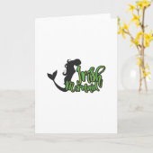 Irish Mermaid ST Patrick's Day Funny Girl Women Karte (Gelbe Blume)