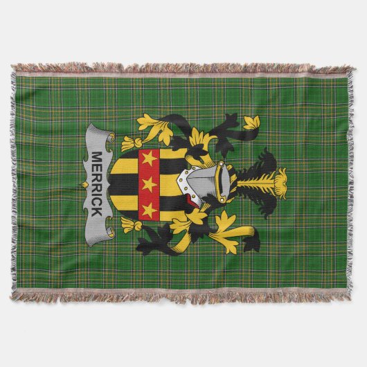 Irish Merrick oder Meyrick Coat of Arms Family Cre Decke (Vorderseite)