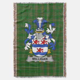 Irish Milligan Coat of Arms Familienwappen Irland Decke