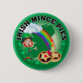 Irish Mince Pies am Ende eines Regenbogens Button (Vorderseite)