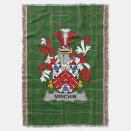 Irish Minchin Coat of Arms Familienwappen Irland Decke
