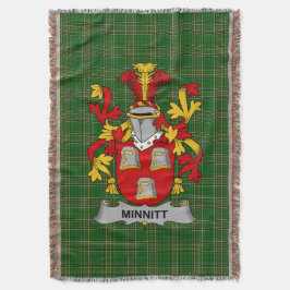Irish Minnitt Coat of Arms Familienwappen Irland Decke