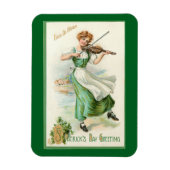 Irish Miss mit Violin Flexible Magnet (Vertikal)