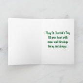 Irish Miss mit Violine Grußkarte Karte (Innenseite)