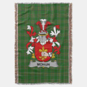 Irish Mohun oder Mohan Coat of Arms Familienwappen Decke (Vorderseite Vertikal)