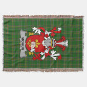 Irish Mohun oder Mohan Coat of Arms Familienwappen Decke (Vorderseite)