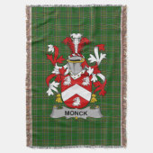 Irish Monck oder Moncke Coat of Arms Familienwappe Decke (Vorderseite Vertikal)
