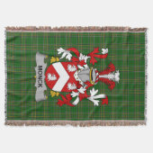 Irish Monck oder Moncke Coat of Arms Familienwappe Decke (Vorderseite)