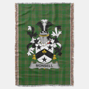 Irish Monsell Coat of Arms Familienwappen Irland Decke