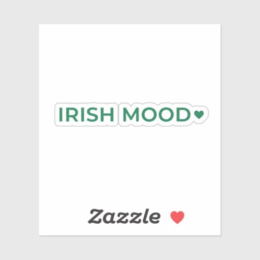 Irish Mood Modern Minimalist Wide Text Sticker (Blatt)