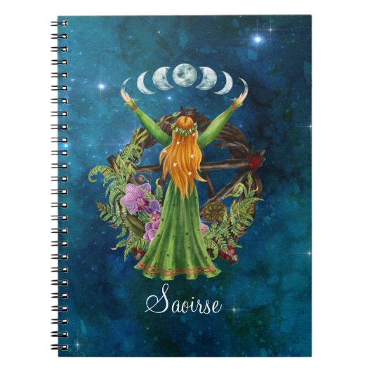 Irish Moon Goddess Notizblock (Vorderseite)