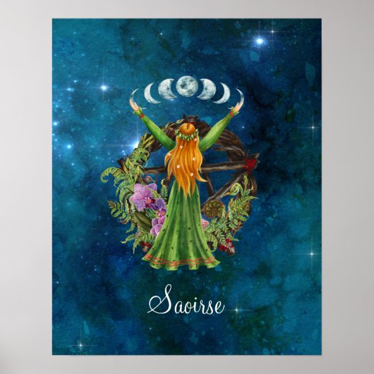 Irish Moon Goddess Poster (Vorne)