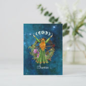 Irish Moon Goddess Postkarte (Stehend Vorderseite)