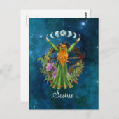 Irish Moon Goddess Postkarte (Vorne/Hinten)