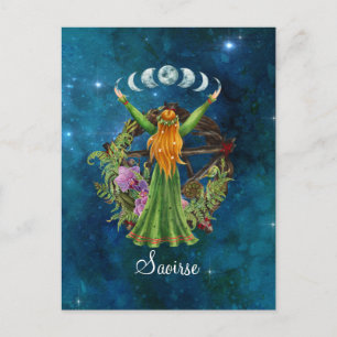Irish Moon Goddess Postkarte