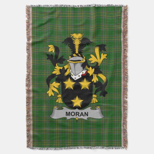 Irish Moran oder O_Moran Coat of Arms Familienwapp Decke (Vorderseite Vertikal)