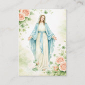 Irish Mother Mary Catholic Funeral Memorial Visitenkarte (Vorderseite)