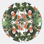 Irish Mouse Kaleidoscope Two St. Patrick's Day Runder Aufkleber (Vorderseite)