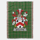 Irish Mulligan oder O_Mulligan Coat of Arms Family Decke (Vorderseite Vertikal)