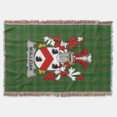 Irish Mulligan oder O_Mulligan Coat of Arms Family Decke (Vorderseite)