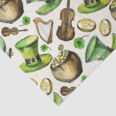 Irish Music For St. Patrick's Day Seidenpapier (Detail)