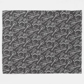 Irish Music Instrument Fleece Blanket (Vorderseite (Horizontal))