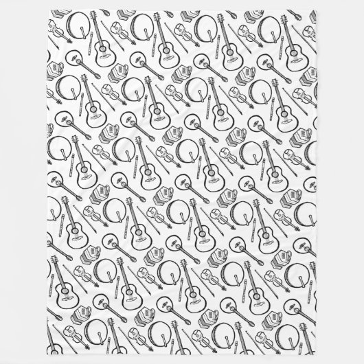 Irish Music Instrument Fleece Blanket (Vorderseite)