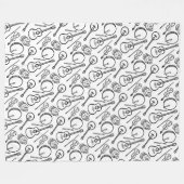 Irish Music Instrument Fleece Blanket (Vorderseite (Horizontal))