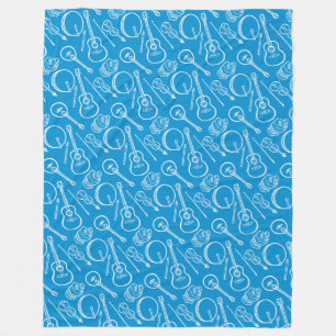Irish Music Instrument Fleece Blanket