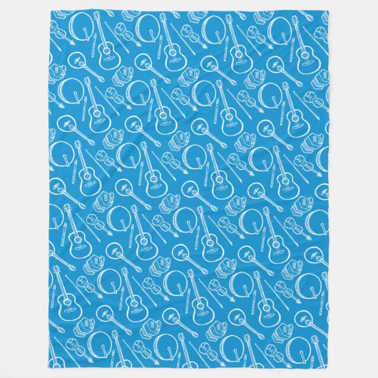 Irish Music Instrument Fleece Blanket (Vorderseite)
