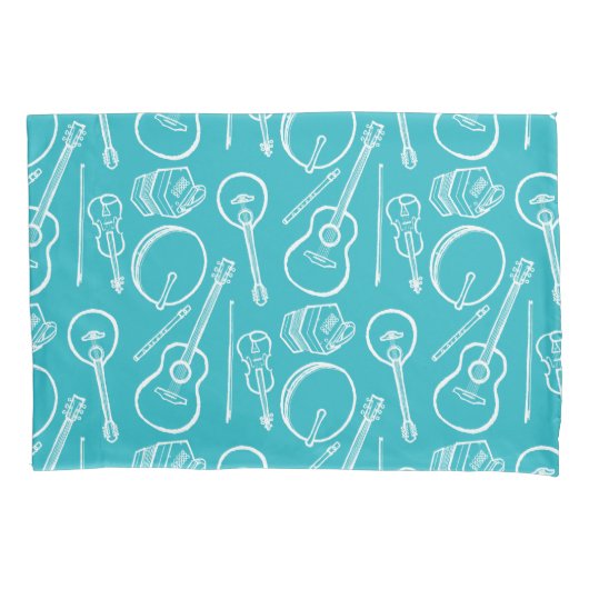 Irish Music Instruments Single Pillowcase Standard Kissenbezug (Vorderseite)