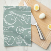 Irish Musical Instruments Küchentuch (Viertel Falte)