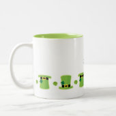 Irish Name Kleeblatt Hat St Patricks Day Green Fun Zweifarbige Tasse (Links)