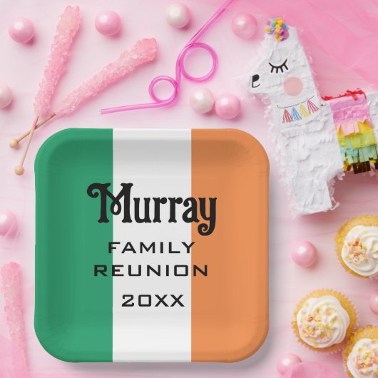 Irish Name Name Name Custom Pappteller (Party)