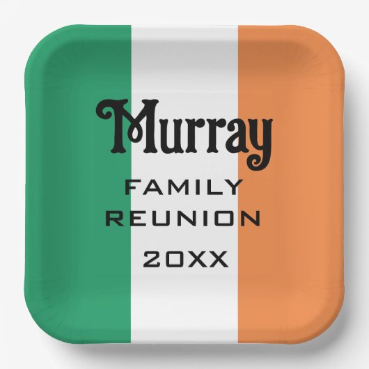 Irish Name Name Name Custom Pappteller (Vorderseite)