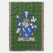 Irish Nash oder Naish Coat of Arms Familienwappen  Decke (Vorderseite Vertikal)