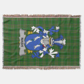Irish Nash oder Naish Coat of Arms Familienwappen Decke (Vorderseite)