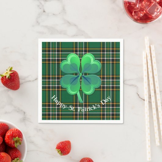 Irish National Kariert mit Kleeblatt Paper Napkin Serviette (Beispiel)