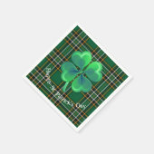 Irish National Kariert mit Kleeblatt Paper Napkin Serviette (Ecke)