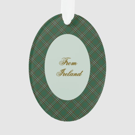 Irish National Original Tartan Christmas Ornament (Rückseite)