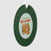 Irish National Original Tartan Christmas Ornament (Vorderseite)